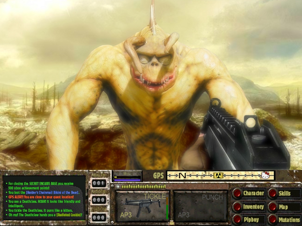 Oblivion With Guns and Deathclaws
At least they aren't furry...
Keywords: Oblivion with guns furry deathclaw bethesda