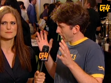 Tood Howard and Morgan Webb
Morgan Webb of G4TV interviews Todd Howard at E3 2007
