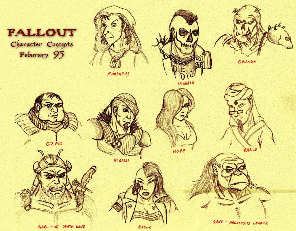 Fallout characters
The earliest known piece of [url=wiki.duckandcover.cx/index.php?title=Fallout]Fallout[/url] concept art
