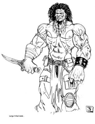 tribal ( large male sketch ).JPG