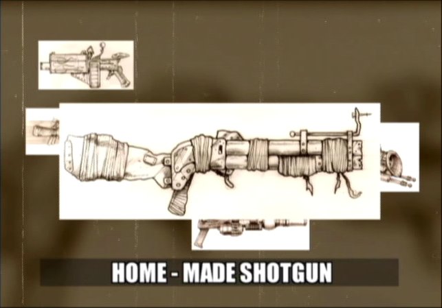 Shotgun
[url=http://wiki.duckandcover.cx/index.php?title=Shotgun]Shotgun[/url] concept art from [url=http://wiki.duckandcover.cx/index.php?title=FOBOS]FOBOS[/url]
