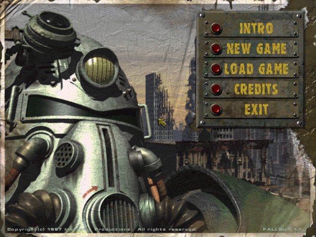 Fallout intro screen from the game (not the demo)
